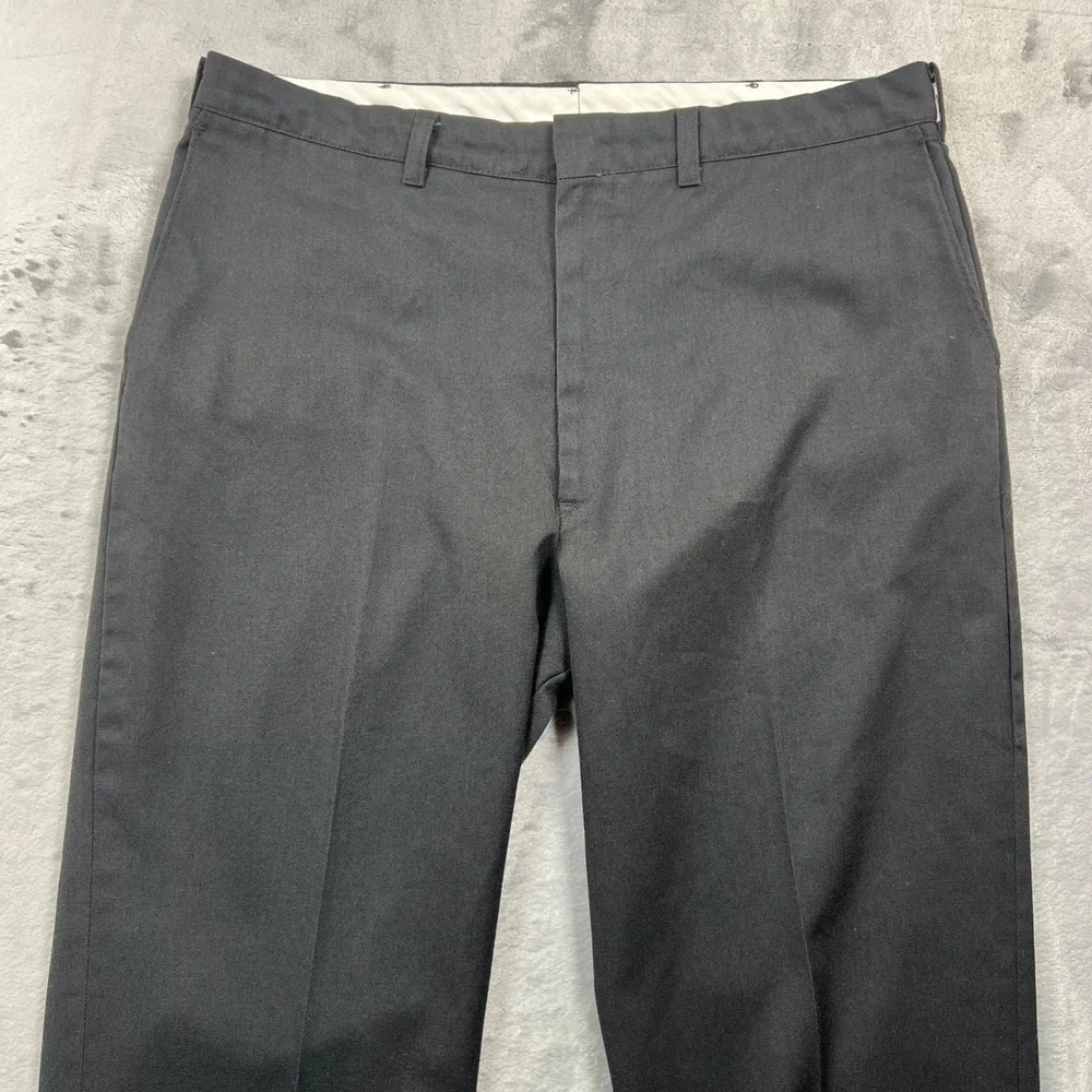 Dee Cee Work Trousers Mens 37x30 Black Vintage Made in USA Straight Leg Pants